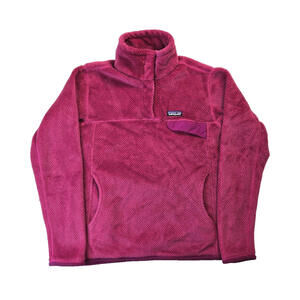 Patagonia Retool Jeweled Berry Fleece Snap T Pullover Jacket Womens Medium M